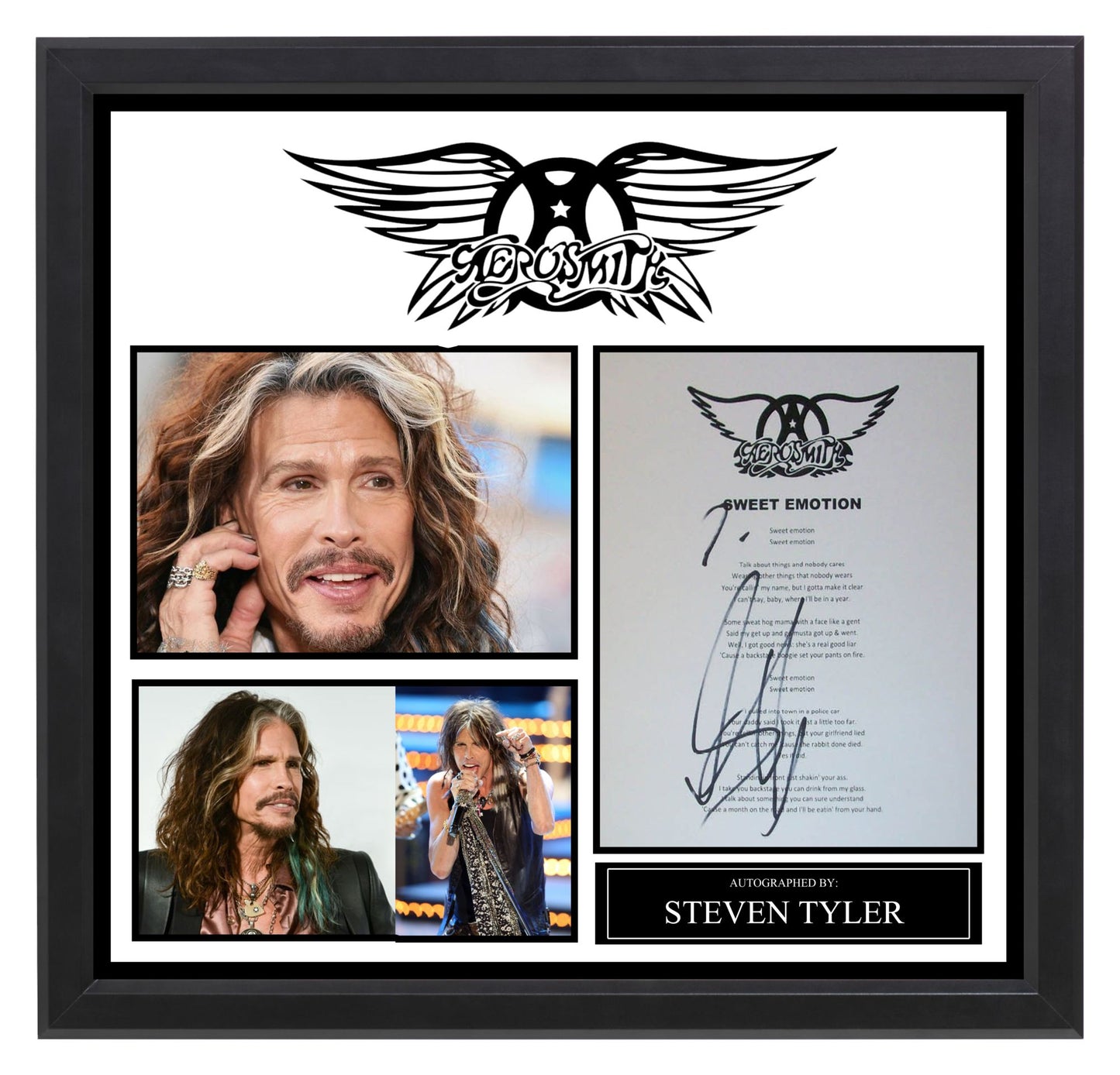Aerosmith's Stephen Tyler Signed Lyric "Sweet Emotion"