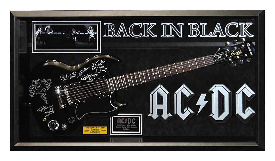 ACDC "Back in Black" Signed Guitar