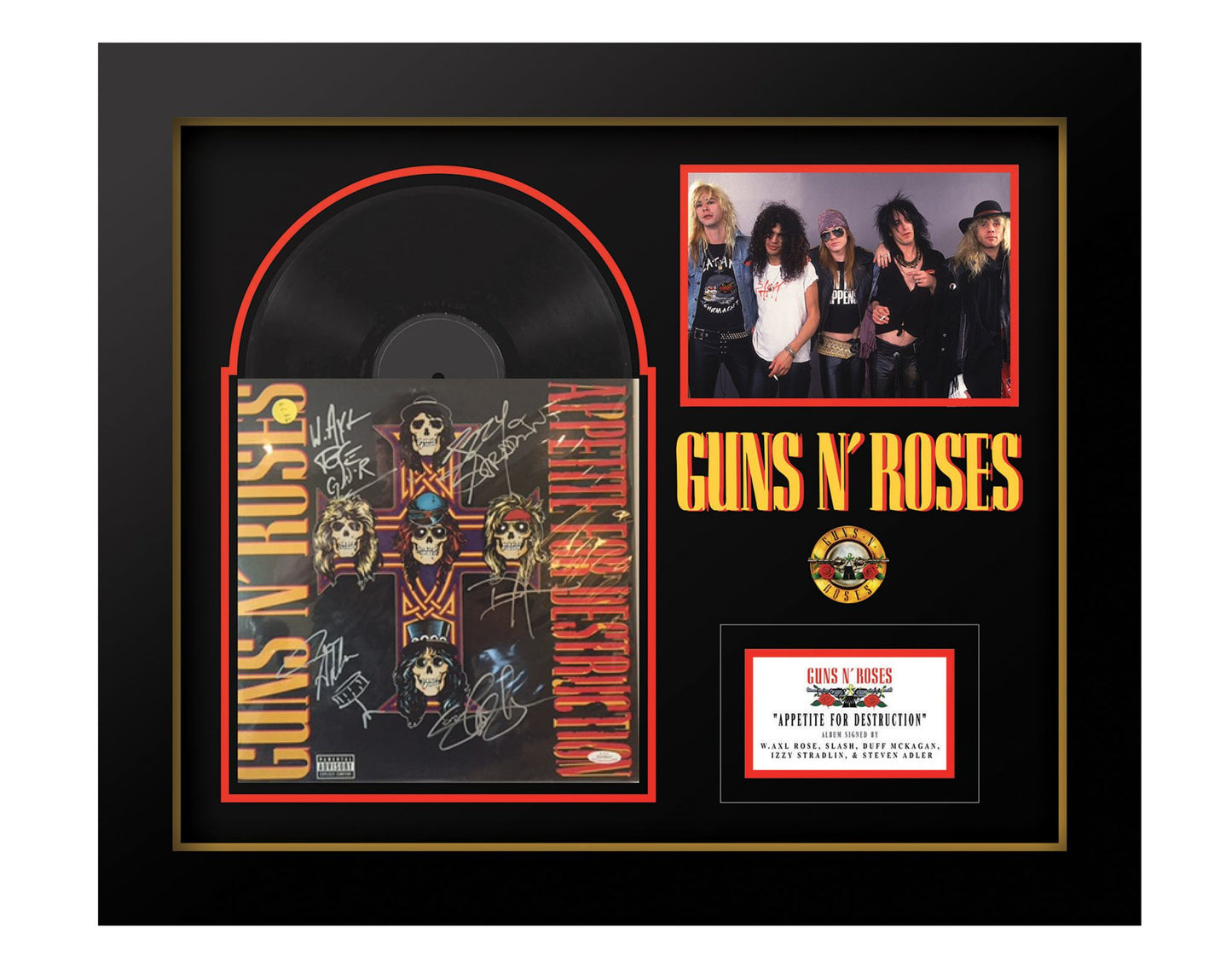 Guns N' Roses "Appetite for Destruction" 1987 Autographed Album
