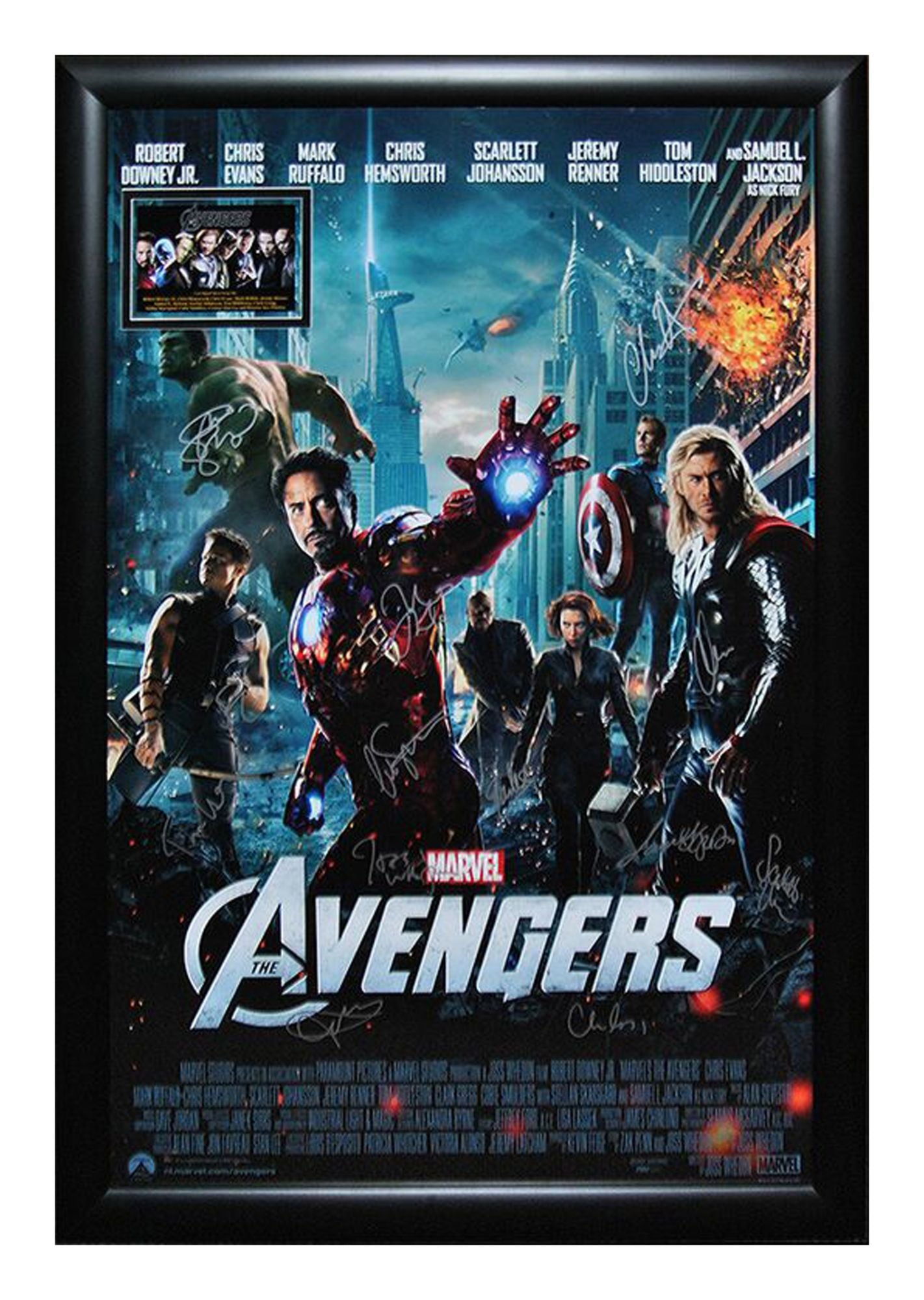 Avengers Cast Signed Limited Edition Movie Poster