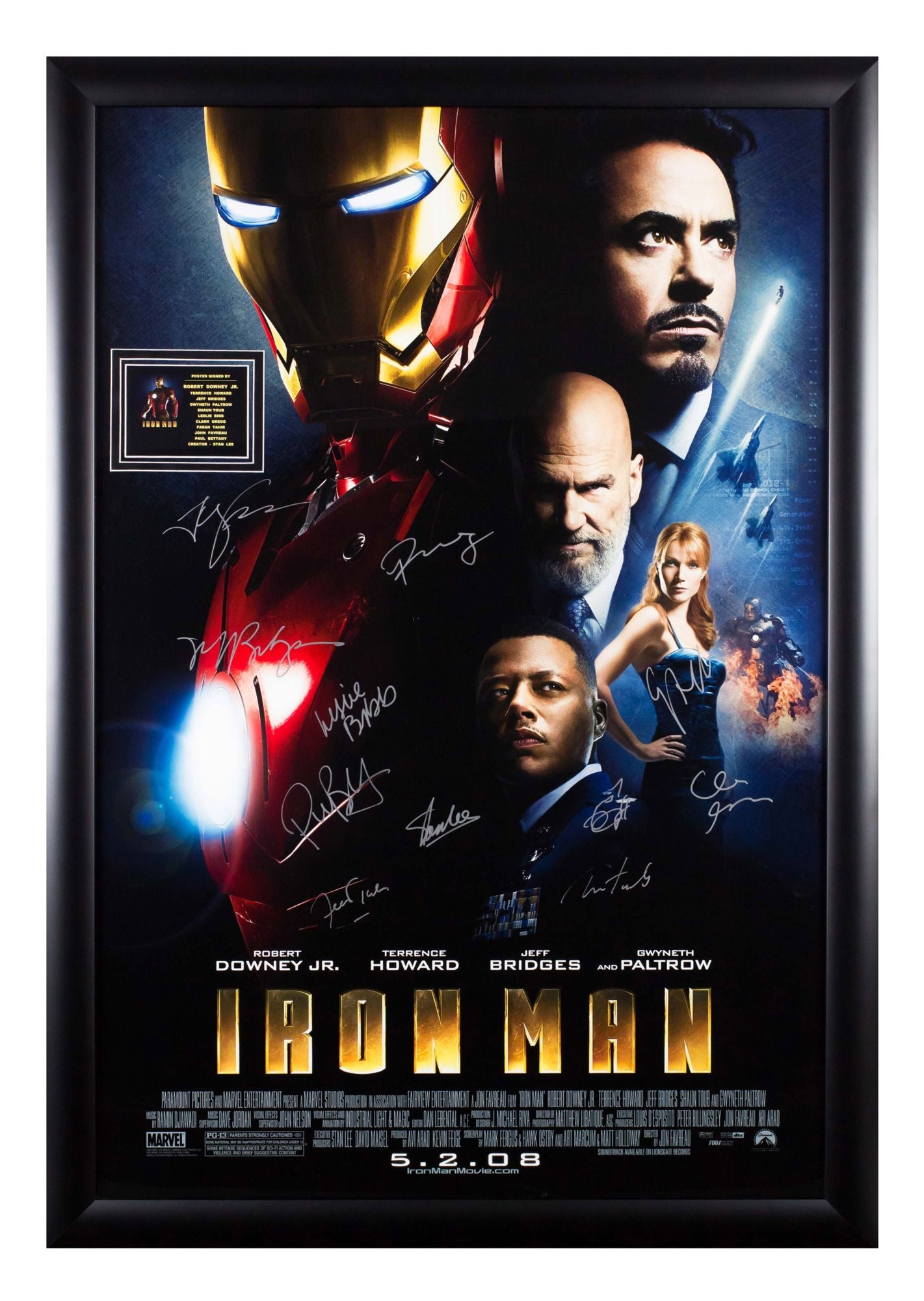 Iron Man Cast Signed Limited Edition Movie Poster