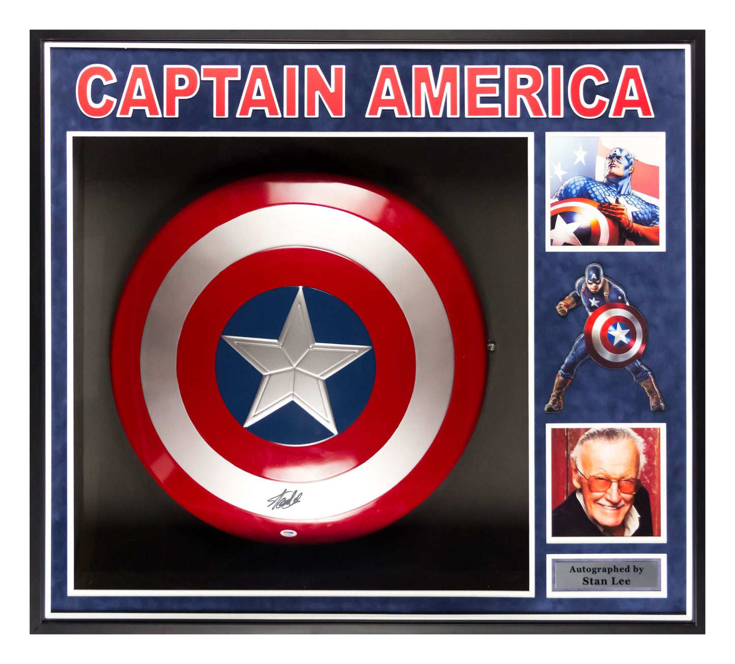 "Captain America" Shield Autographed by Stan Lee