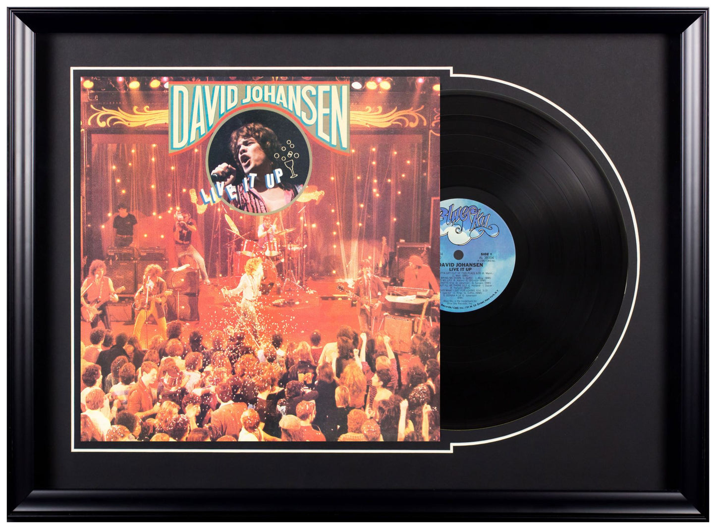 Deluxe Framed Album - David Johansen-Live it Up