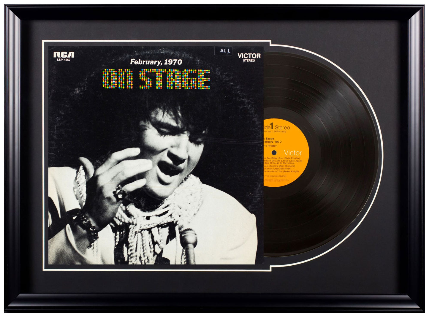 Elvis Presley "On Stage" - Deluxe Framed Album