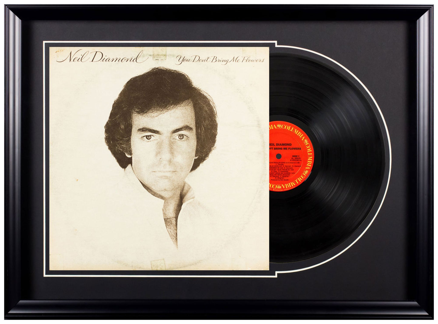 Neil Diamond "You Don't Bring Me Flowers" - Deluxe Framed Album
