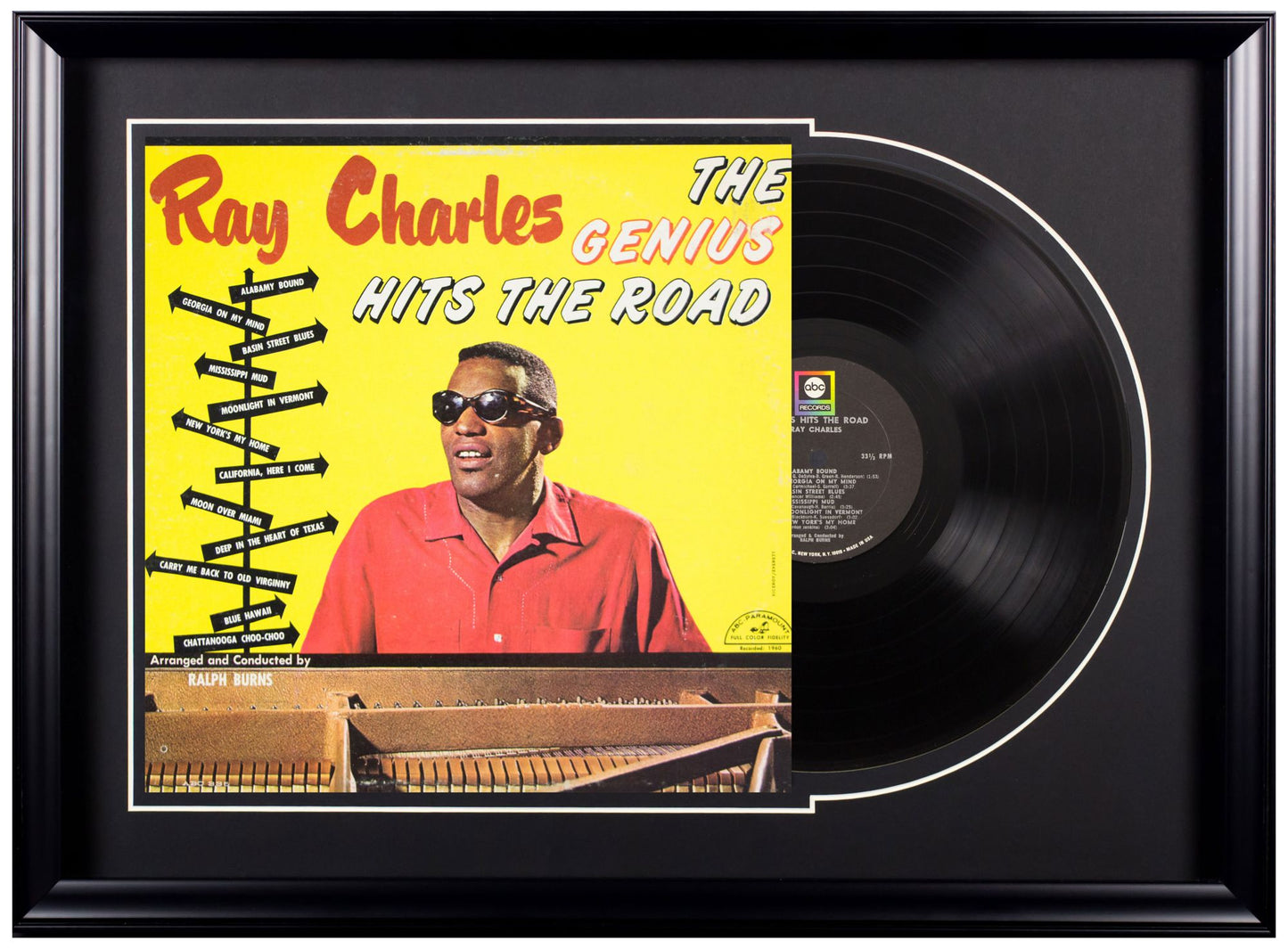 Deluxe Framed Album -Ray Charles- The Genius Hits the Road