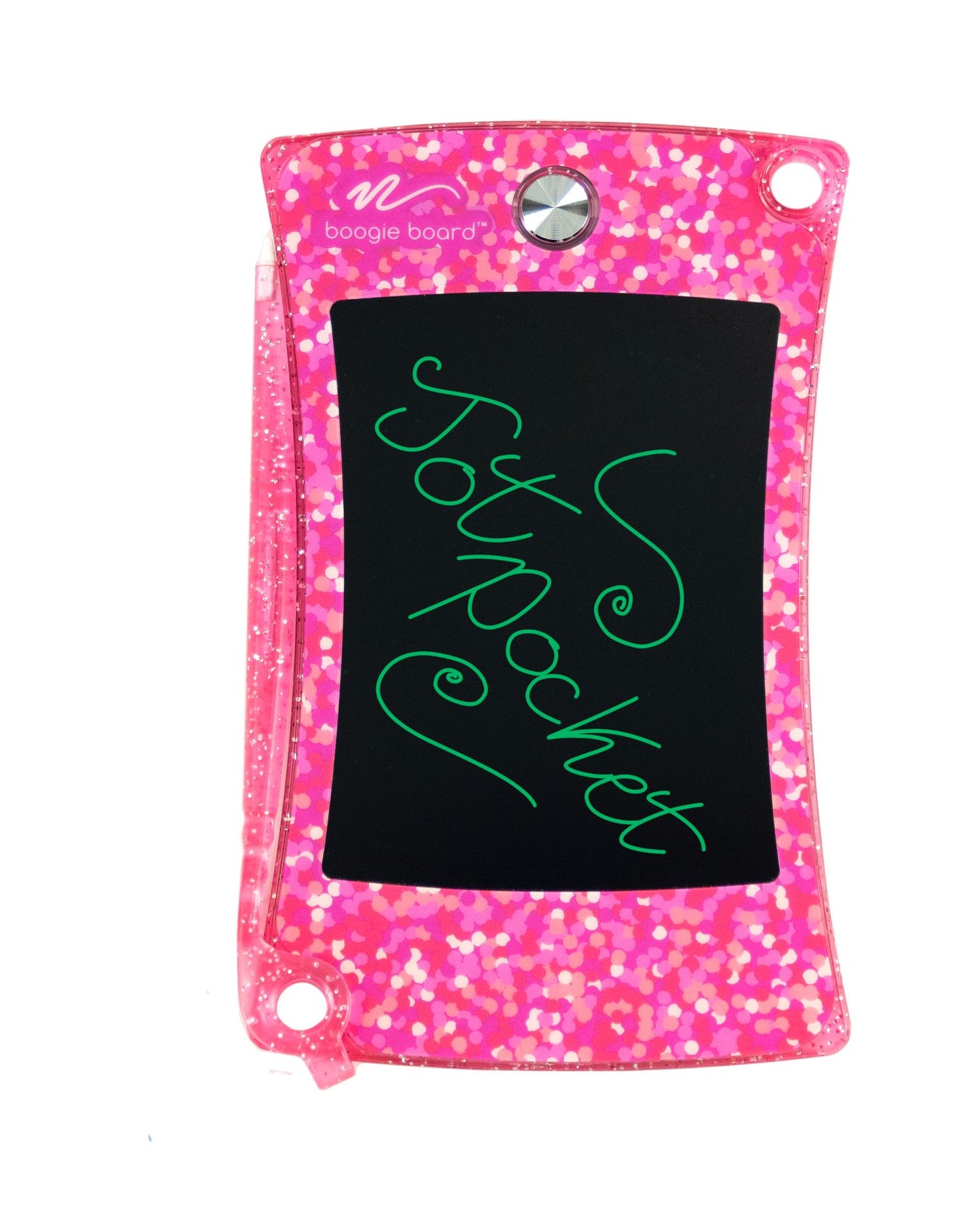 Boogie Board Jot Pocket with Clip, Shimmer Collection Pink