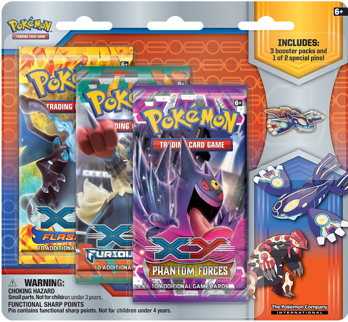 Pokemon TCG: Primal Reversion Collector's Pin 3-Pack