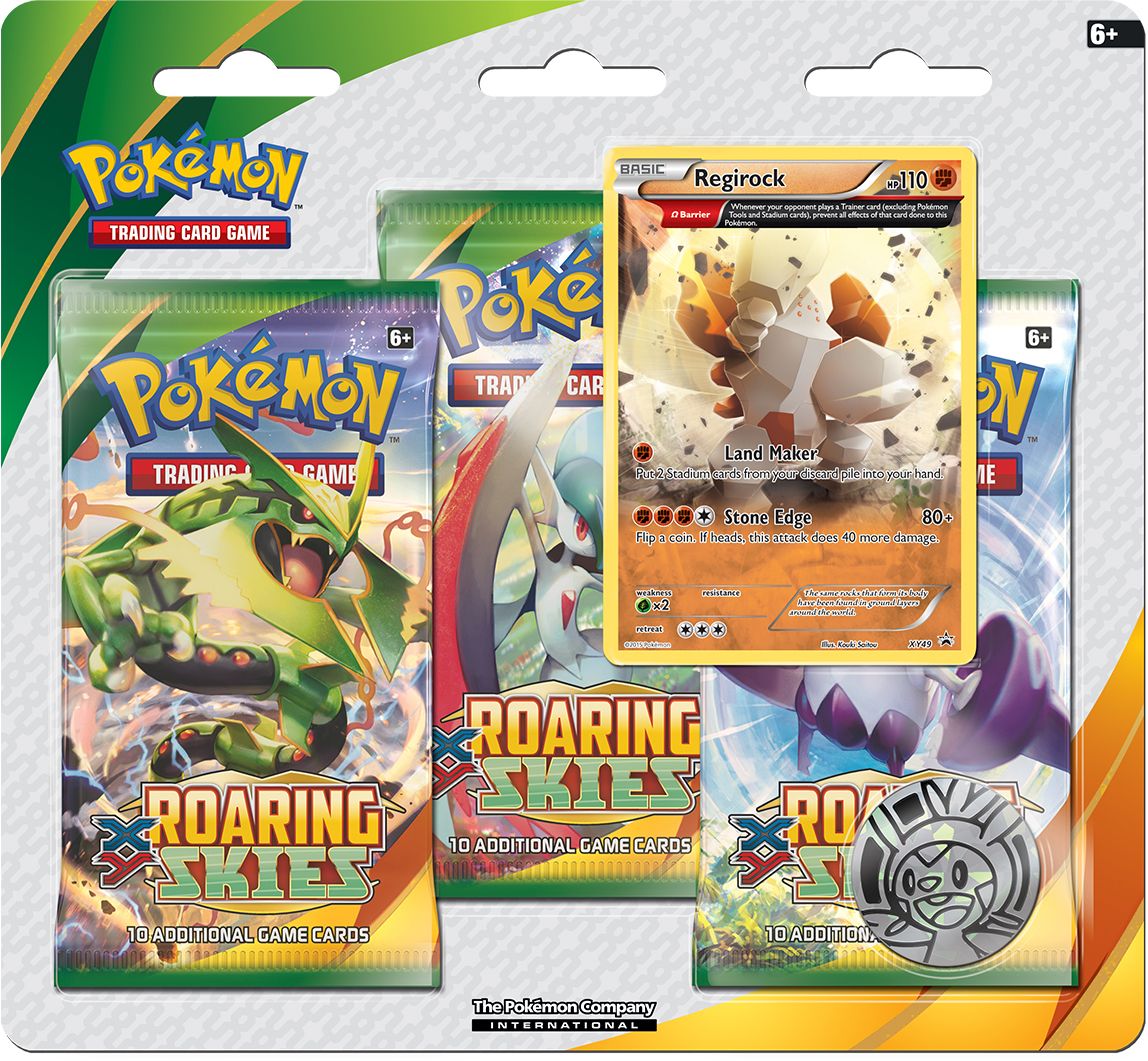 Pokemon TCG: XY6 - Roaring Skies Three-Booster Blister