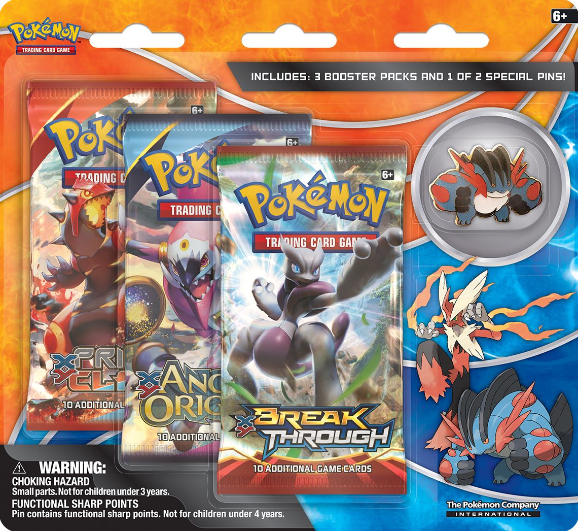 Pokemon TCG: Mega Blaziken and Mega Swampert Collector's Pin 3-pack