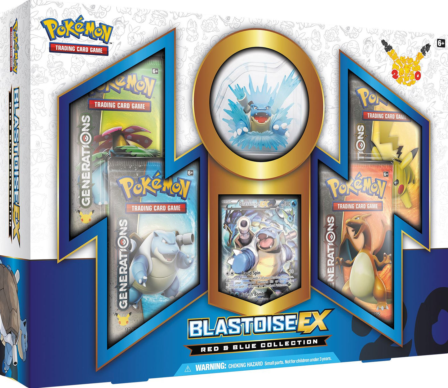 2016 POK BLASTOISE RED AND BLUE COLL EX BOX - 820650801105