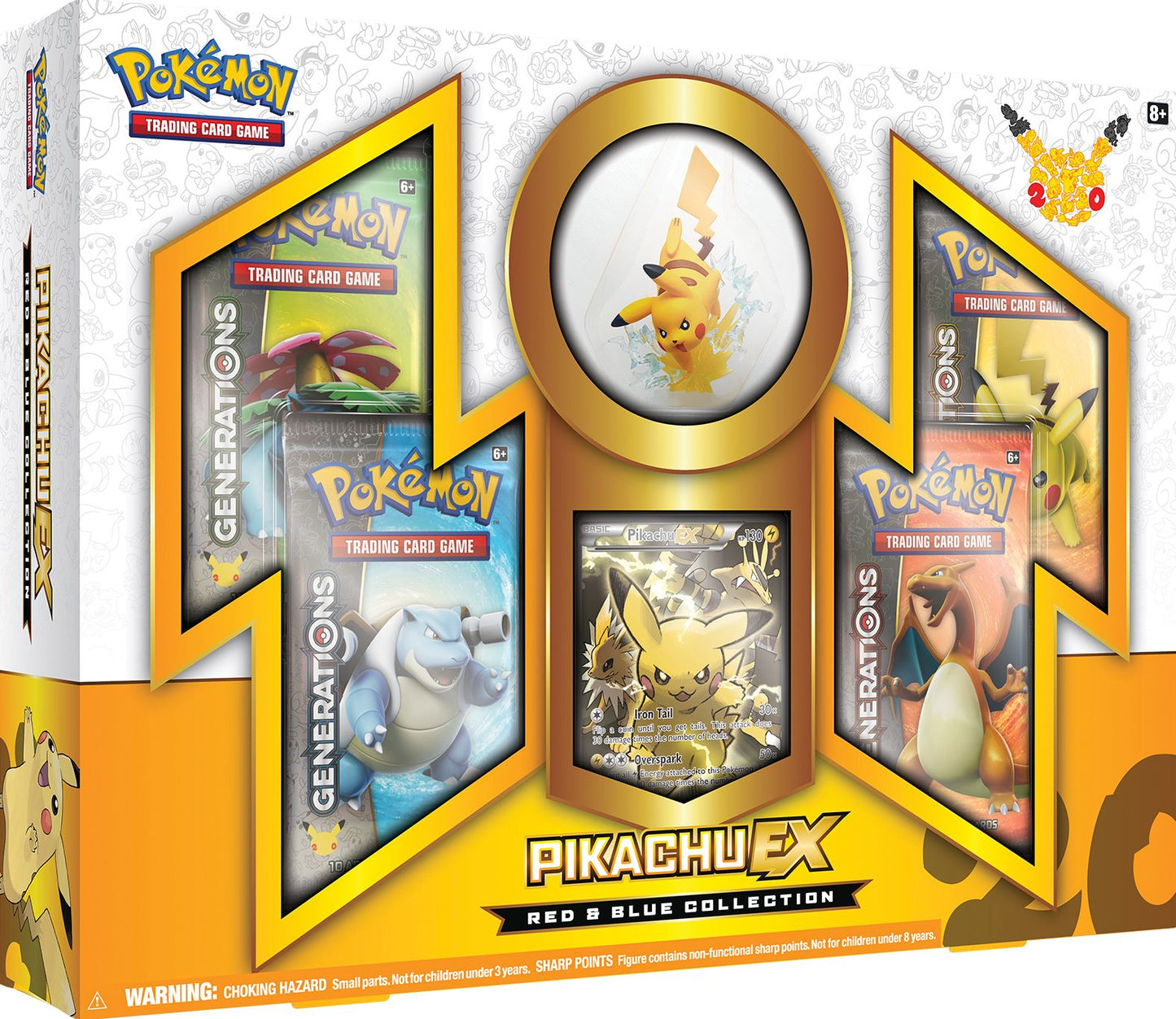 2016 POK PIKACHU RED & BLUE EX BOX - 820650801129