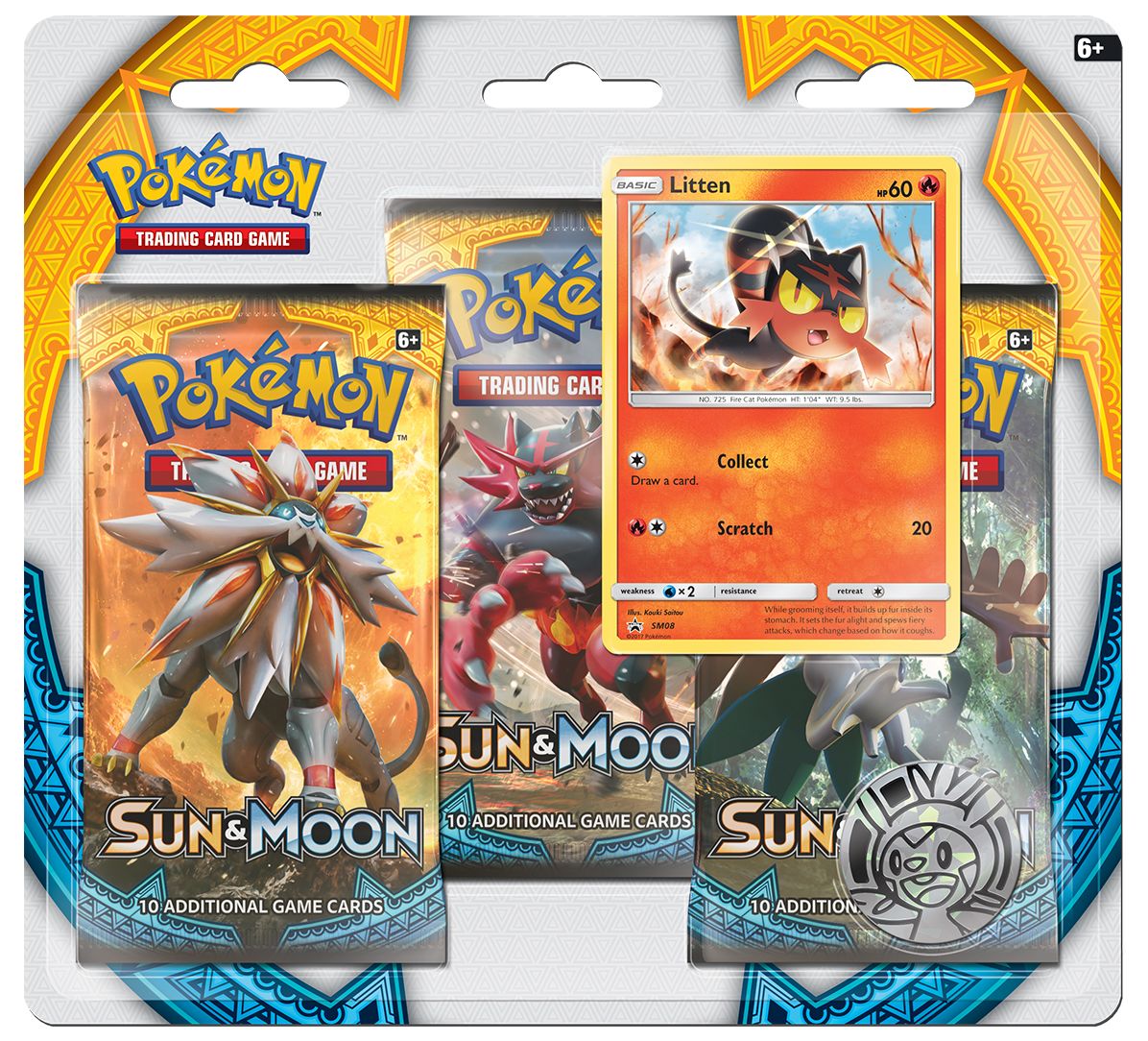 2017 POK SUN MOON S1 3PK BLSTR RED SC - 820650801969