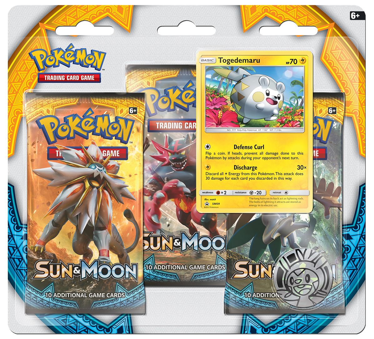 2017 POK SUN MOON S1 3PK BLSTR RED SC - 820650801969