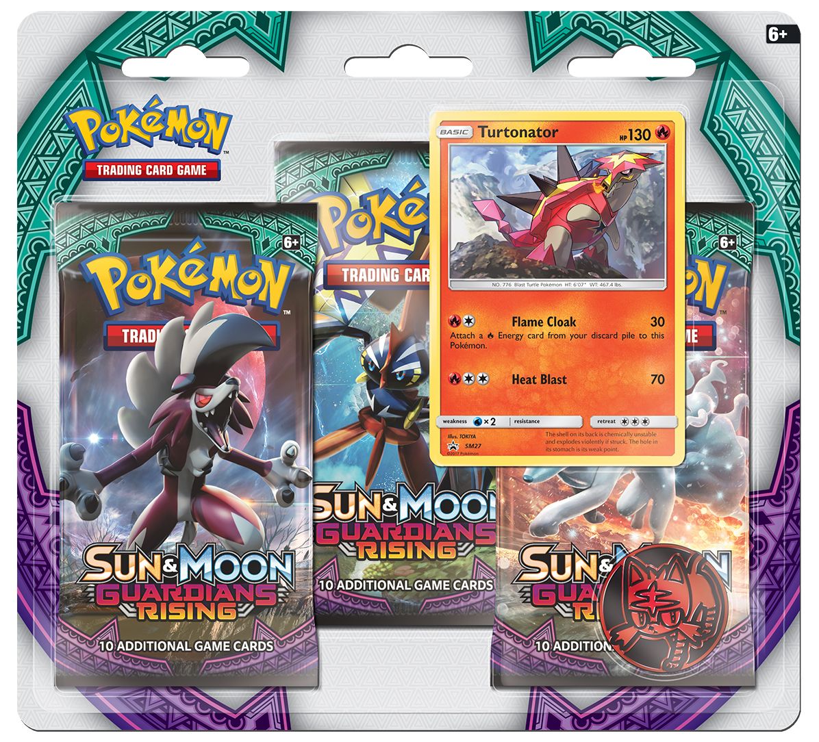 2017 POK SUN MOON S2 GUARDIANS RISING 3PK BL RED SC - 820650802164
