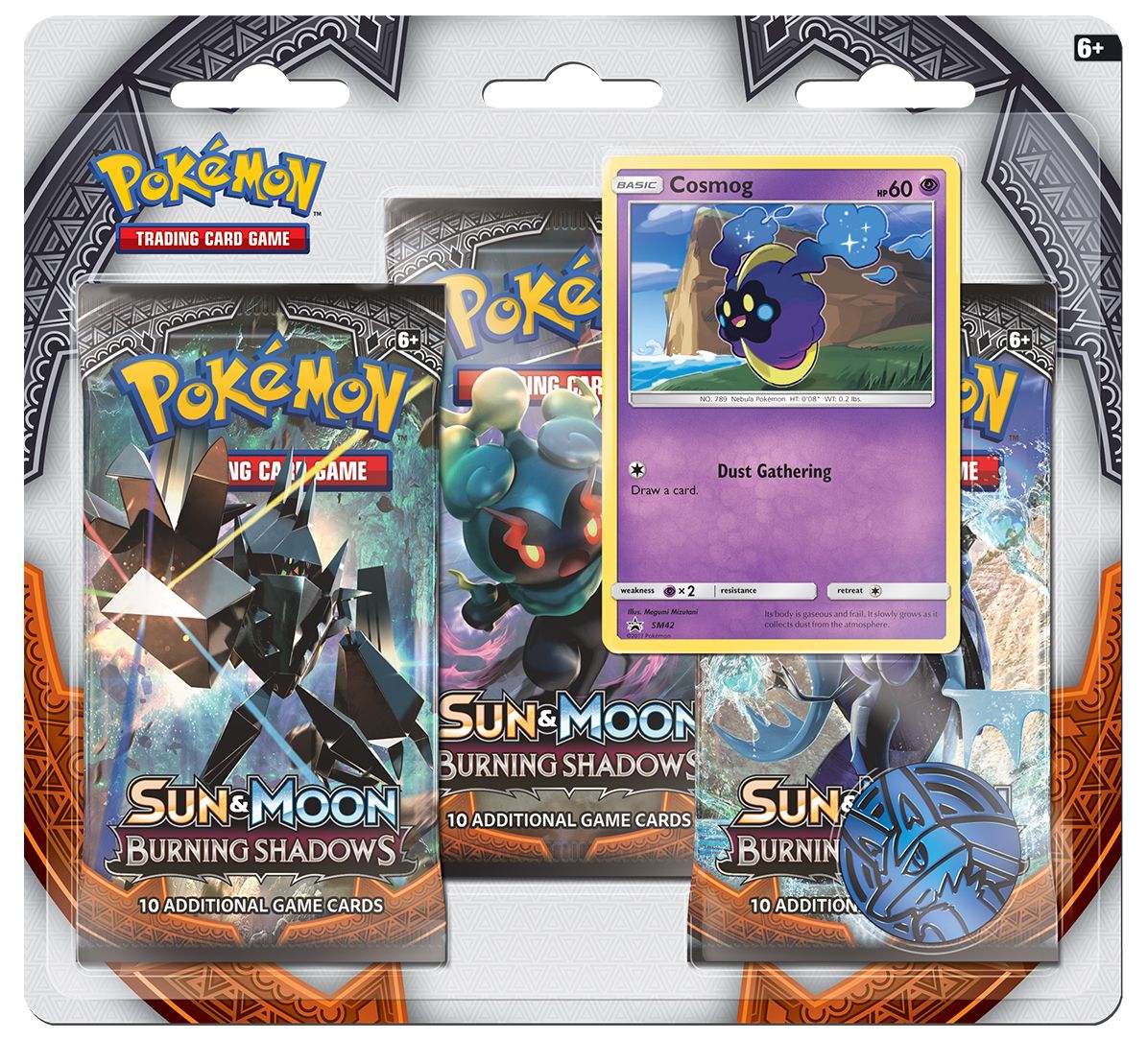 2017 POK SUN MOON S3 BURNING SHADOWS 3PK BLSTR RED SC - 820650802324