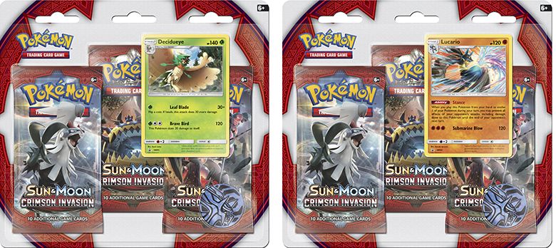 2017 POK SUN MOON S4 CRIMSON INVASION 3PK BLSTR RED SC - 820650802515