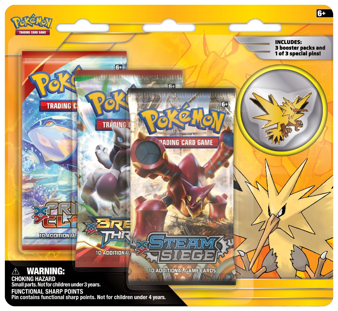 2016 POK ARTICUNO ZAPDOS MOLTRES 3PK PIN BLSTR - 820650802652