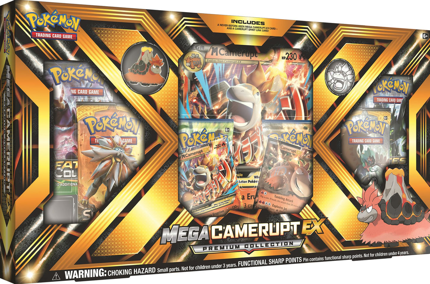 2017 POK MEGA EVOLUTION CAMERUPT/SHARPEDO PREMIUM BOX - 820650802799