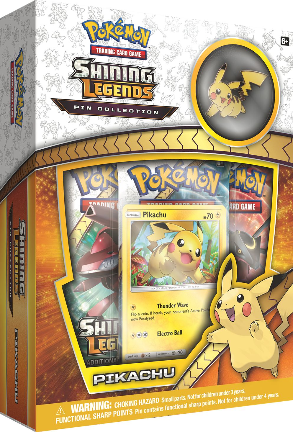 2017 POK SHINING LEGENDS PIKACHU PIN COLL BOX - 820650803284