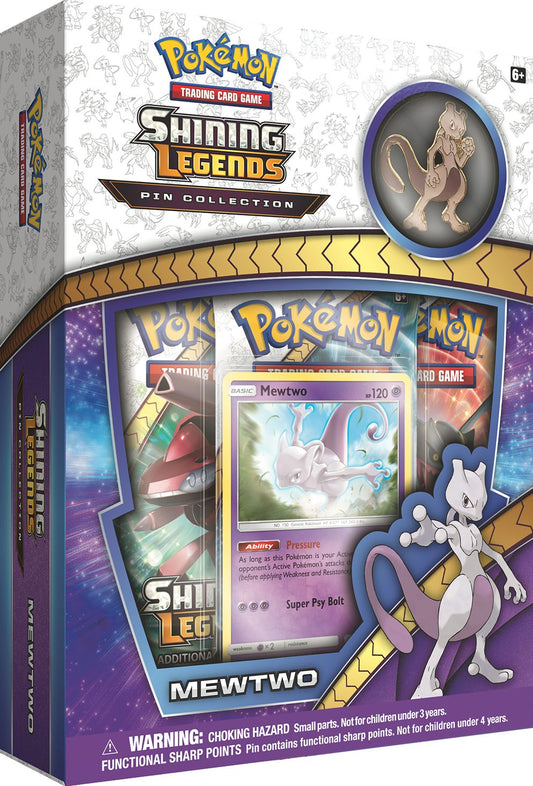 2017 POK SHINING LEGENDS MEWTWO PIN COLL BOX - 820650803307