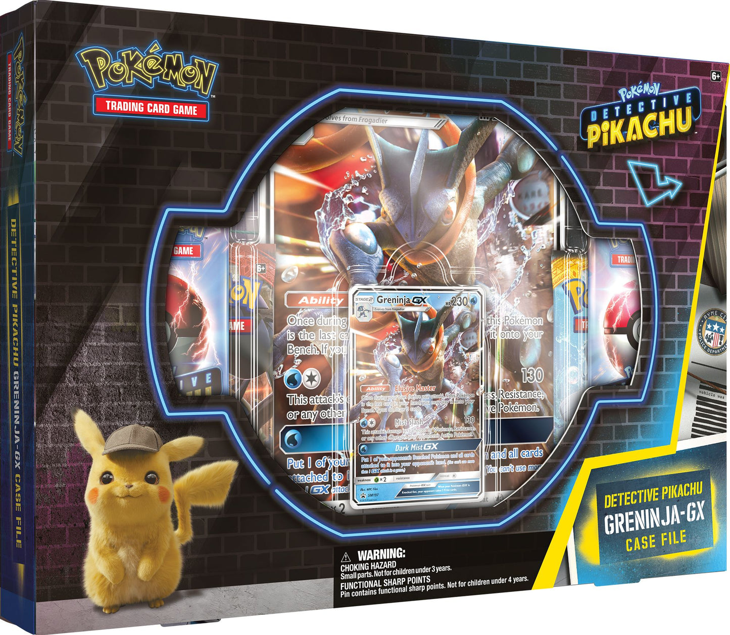 TOY POK DETECTIVE PIKACHU GRENINJA GX PIN BOX - 820650803871