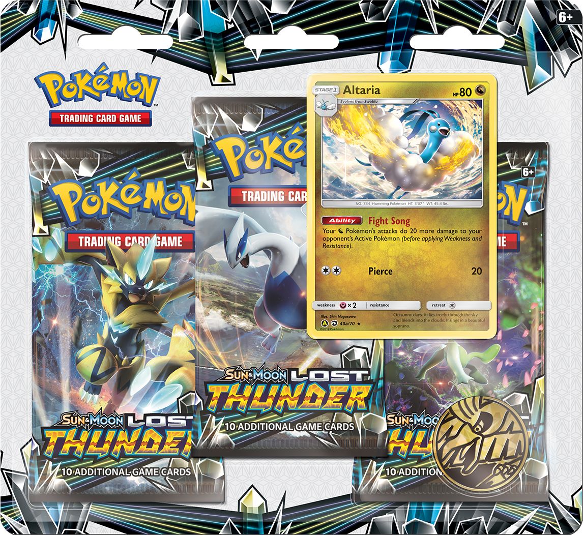 2018 POK SUN MOON S8 LOST THUNDER 3PK BL - 820650804571