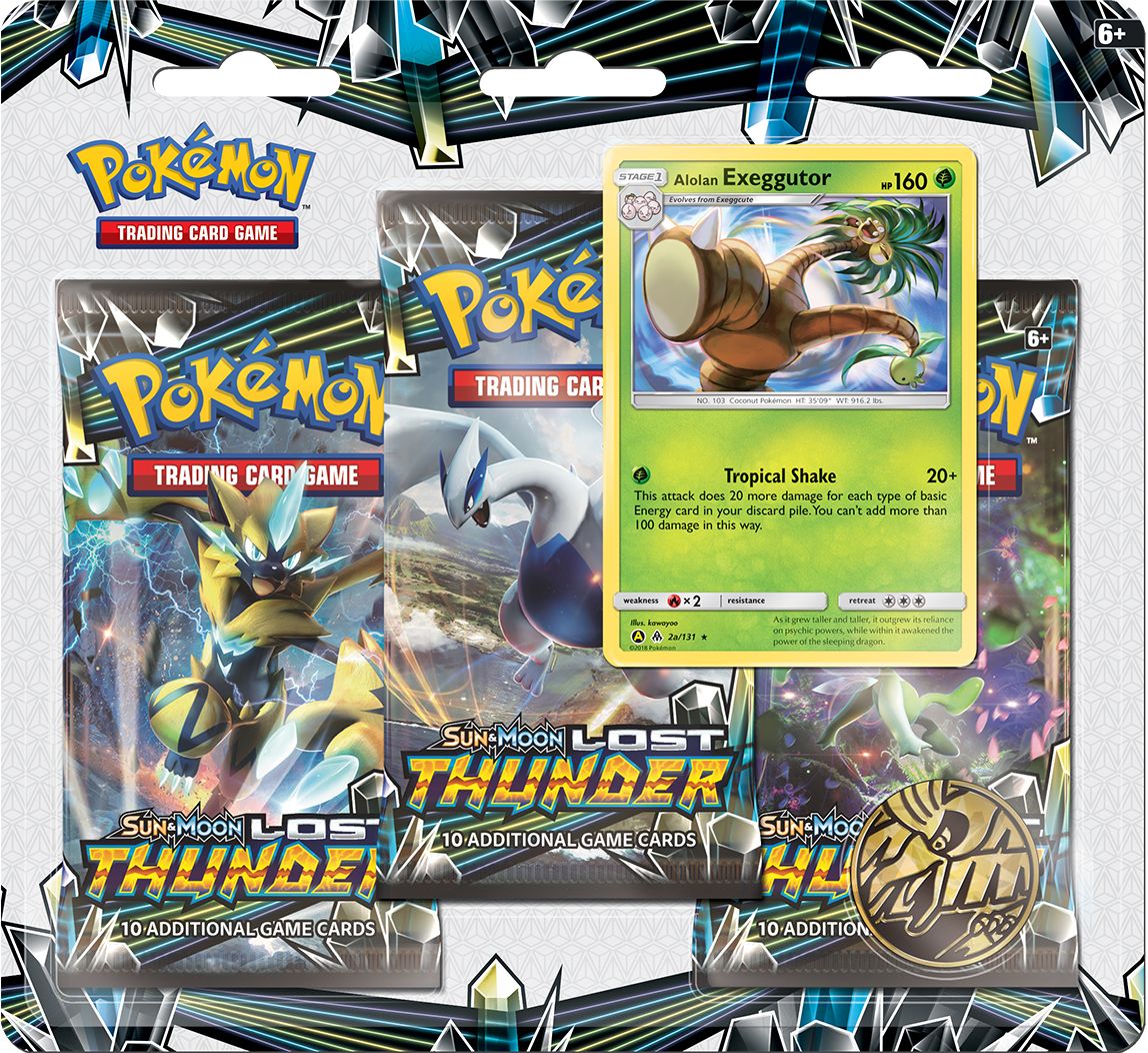 2018 POK SUN MOON S8 LOST THUNDER 3PK BL - 820650804571