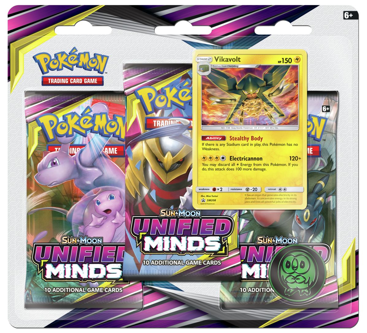 2019 POK SUN MOON S11 UNIFIED MINDS 3PK BL - 820650805707