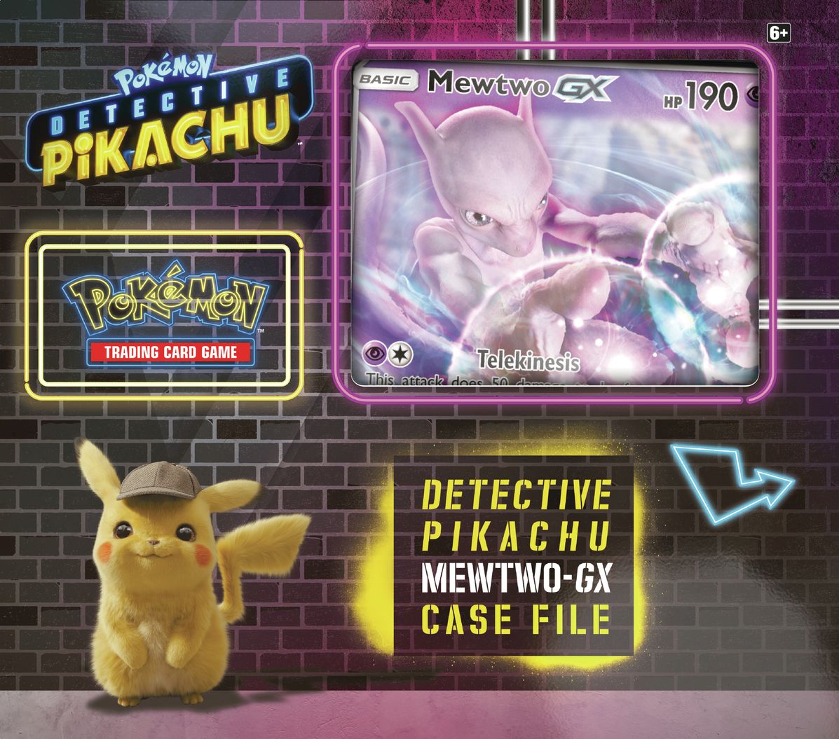 TOY POK DETECTIVE PIKACHU MEWTWO GX BOX - 820650806179