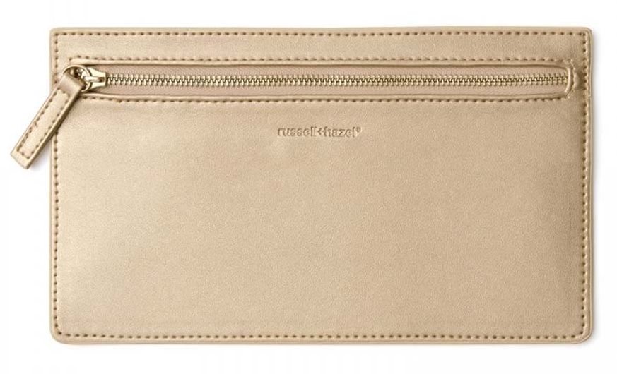 Gold Vegan Leather Pencil Pouch