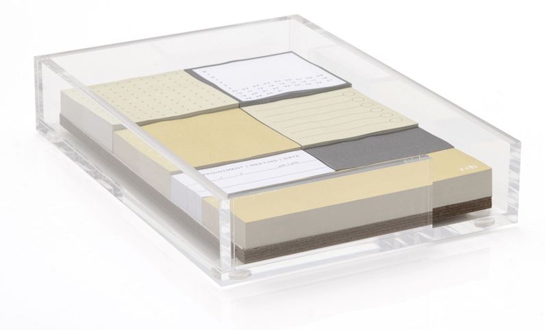 Neutral Smartdate Bloc Notes in Acrylic Tray