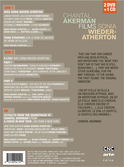 Chantal Akerman Films Sonia Wieder-Atherton