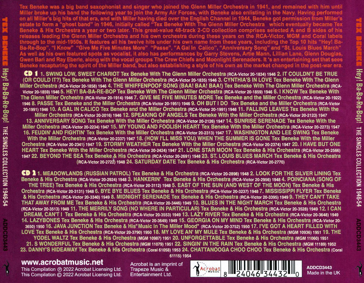 Hey Ba-Ba-Re-Bop - The Singles Collection 1946-54