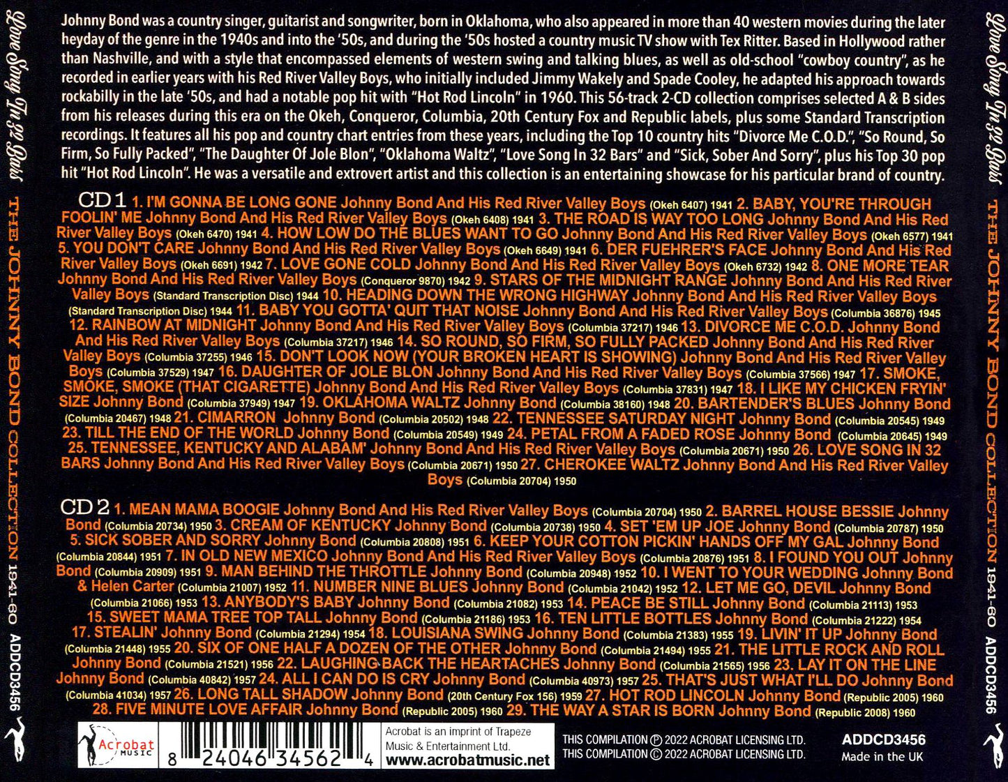 Love Song In 32 Bars: The Johnny Bond Collection