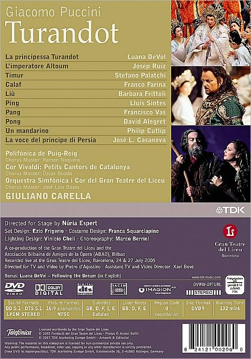 Giacomo Puccini - Turandot : Carella - Espert