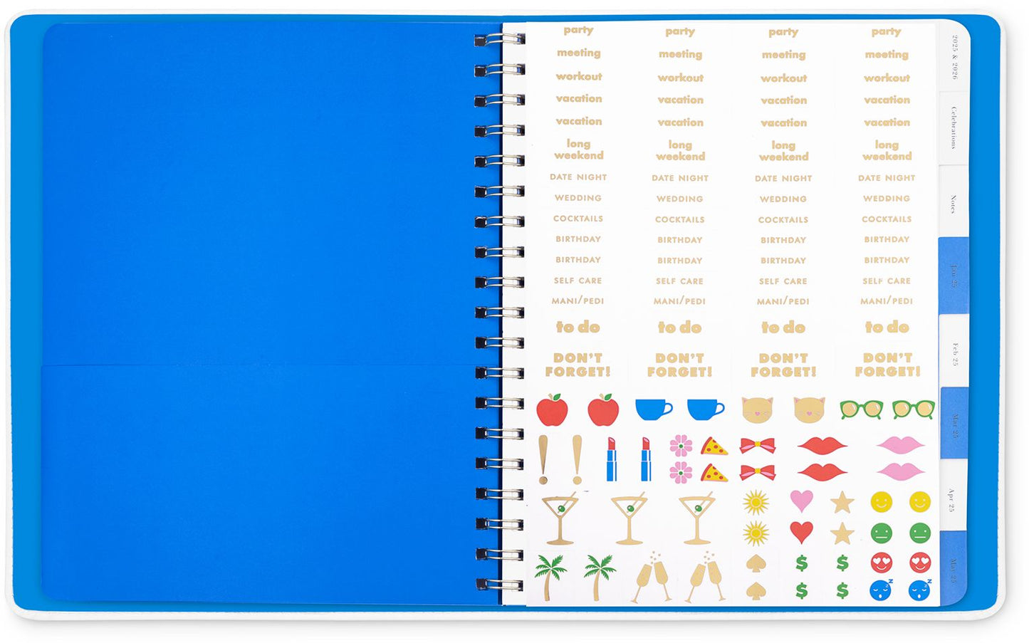 2025 kate spade new york 12 Month Planner (PU Cover), Noel
