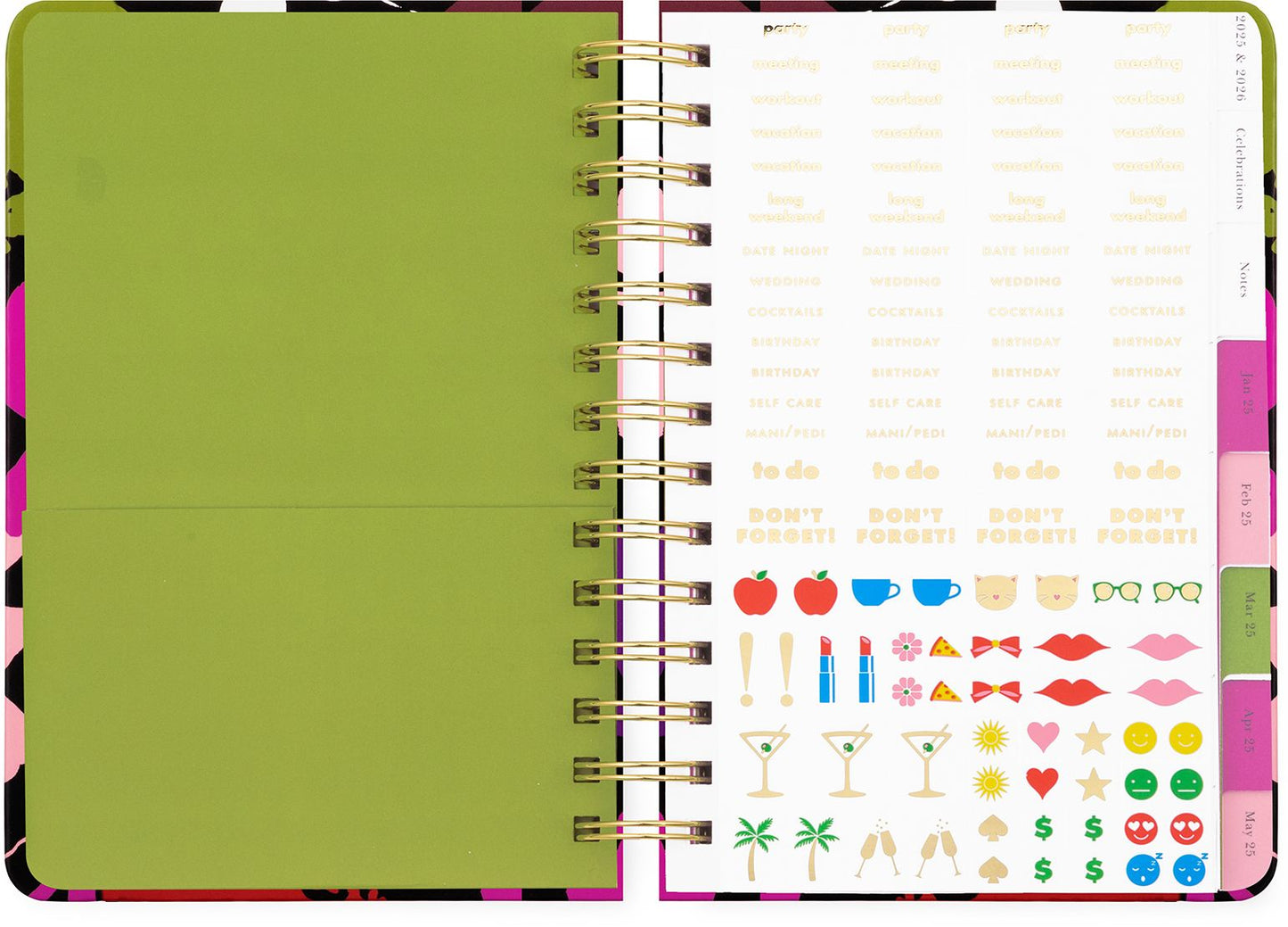 2025 kate spade new york 12 Month Medium Planner, Painterly Blooms