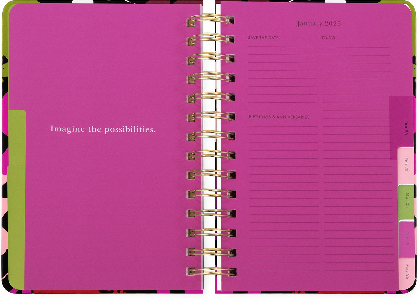 2025 kate spade new york 12 Month Medium Planner, Painterly Blooms