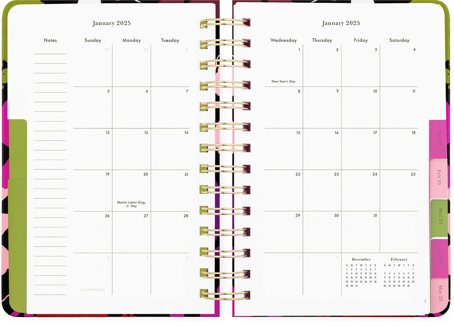 2025 kate spade new york 12 Month Medium Planner, Painterly Blooms