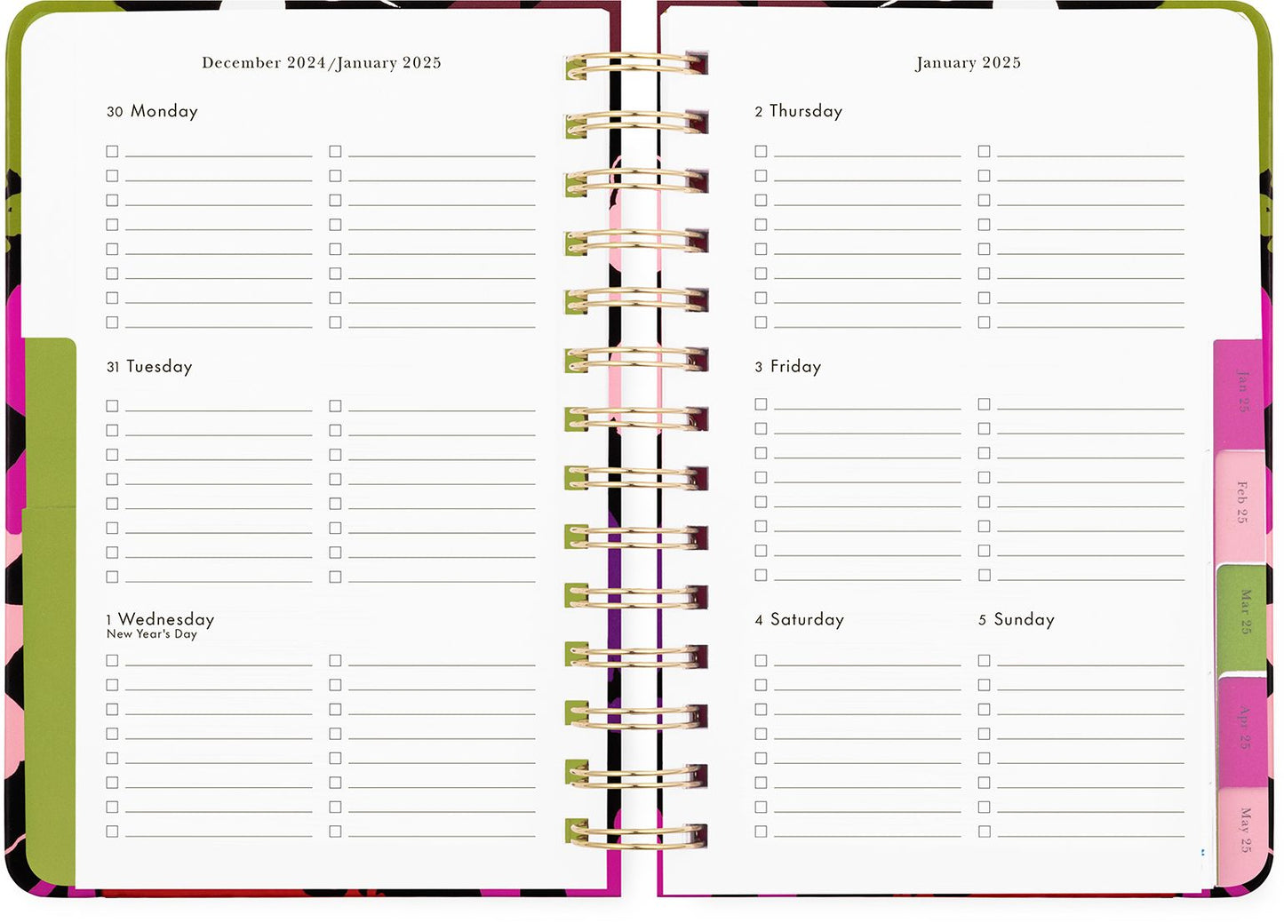2025 kate spade new york 12 Month Medium Planner, Painterly Blooms