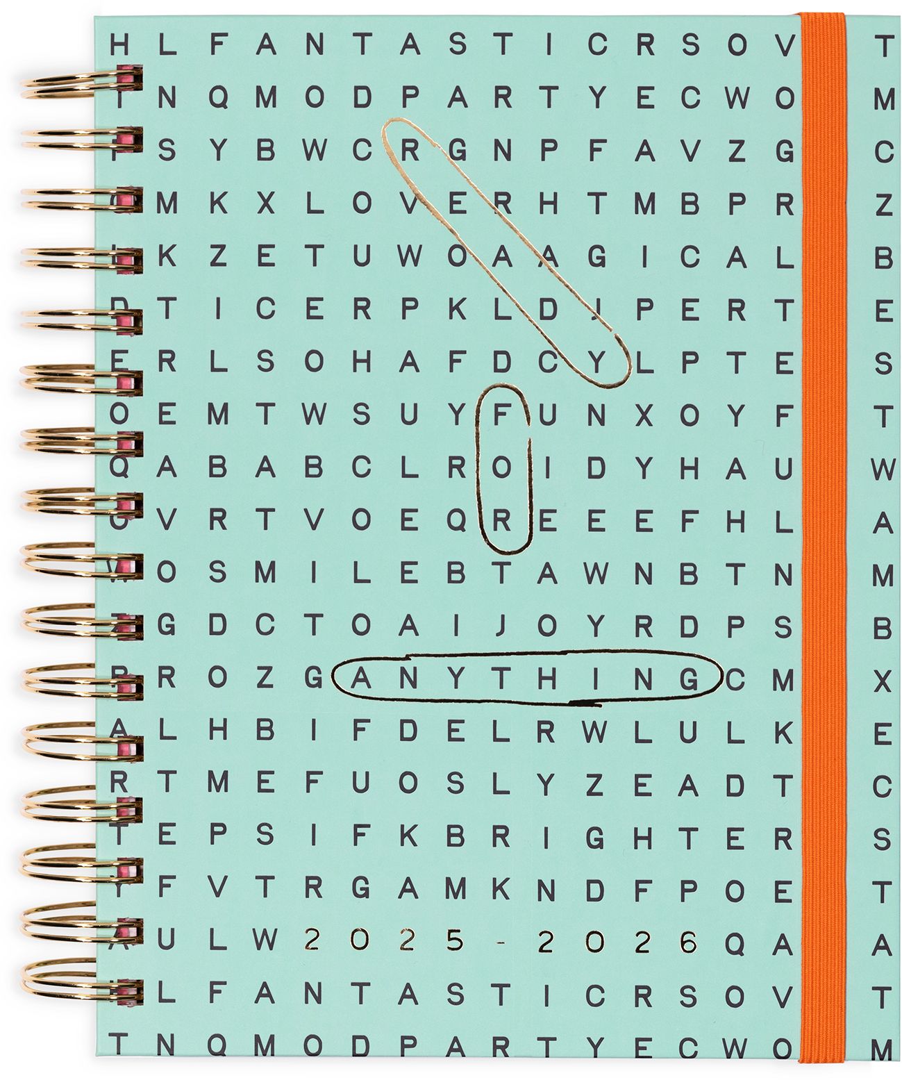 2025-2026 17 Month Medium Planner, Mint Crossword