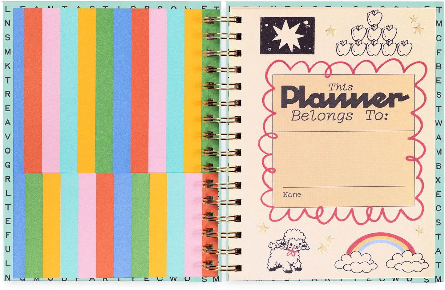 2025-2026 17 Month Medium Planner, Mint Crossword