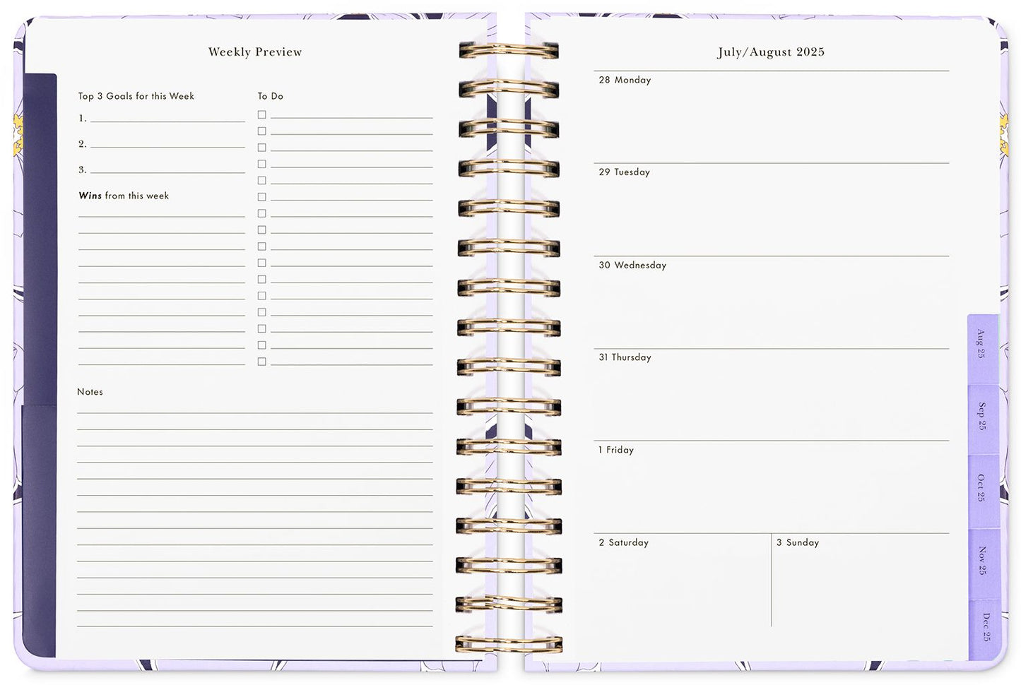 2025-2026 Kate Spade New York 17 Month Large Planner, Coastal Garden