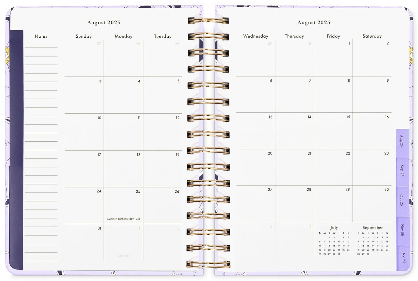 2025-2026 Kate Spade New York 17 Month Large Planner, Coastal Garden