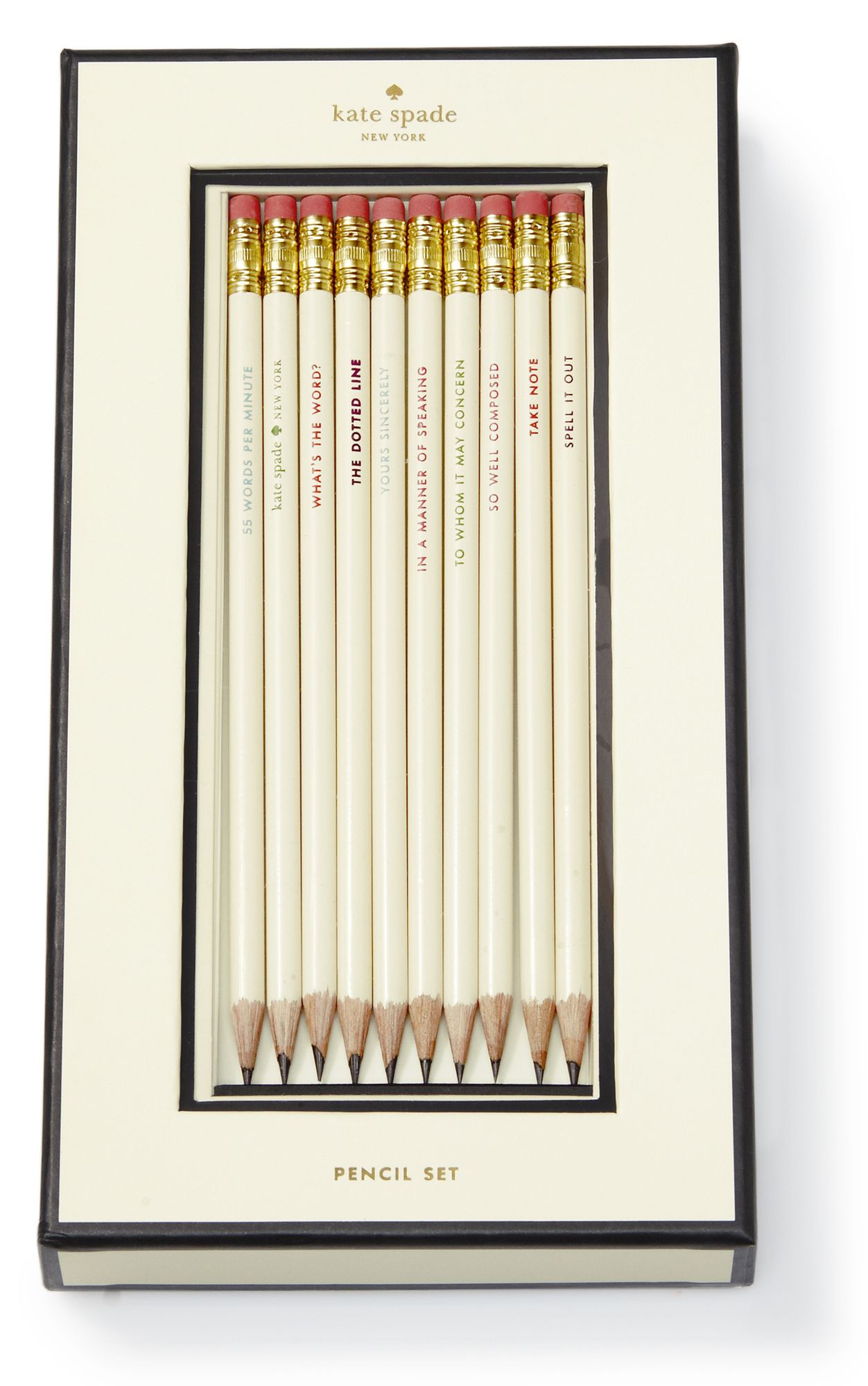 Kate Spade New YorkQuotes Pencil Set Of 10