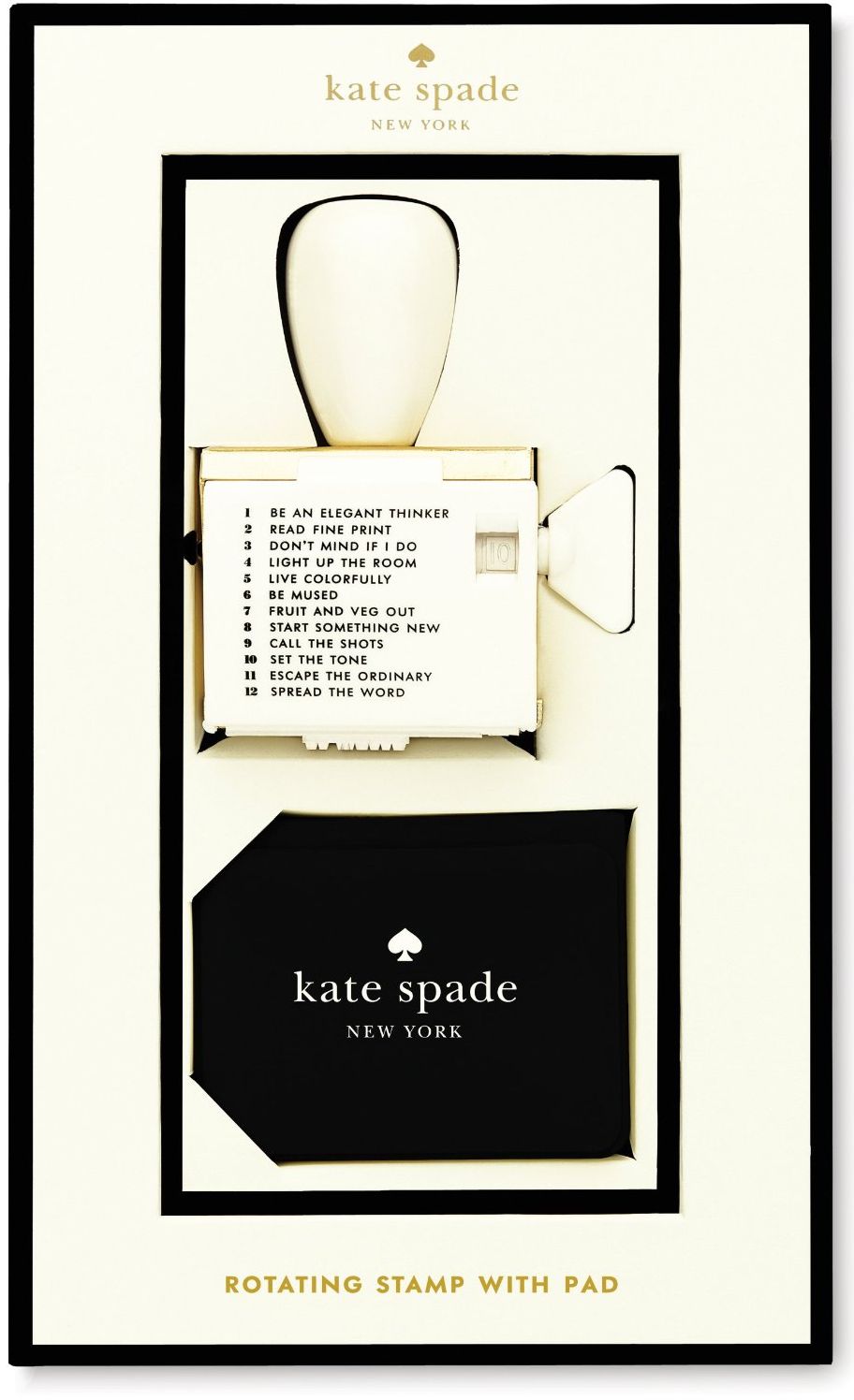 Kate Spade New York Rotating Stamp with Pad