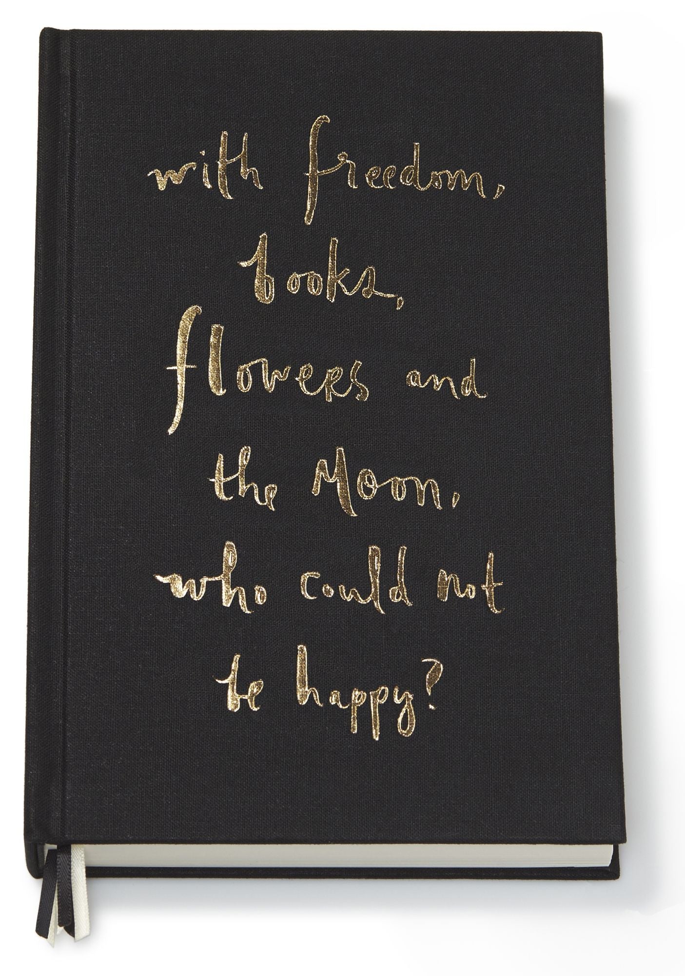 Kate Spade New York Who Could Not Be Happy Black Lined Journal