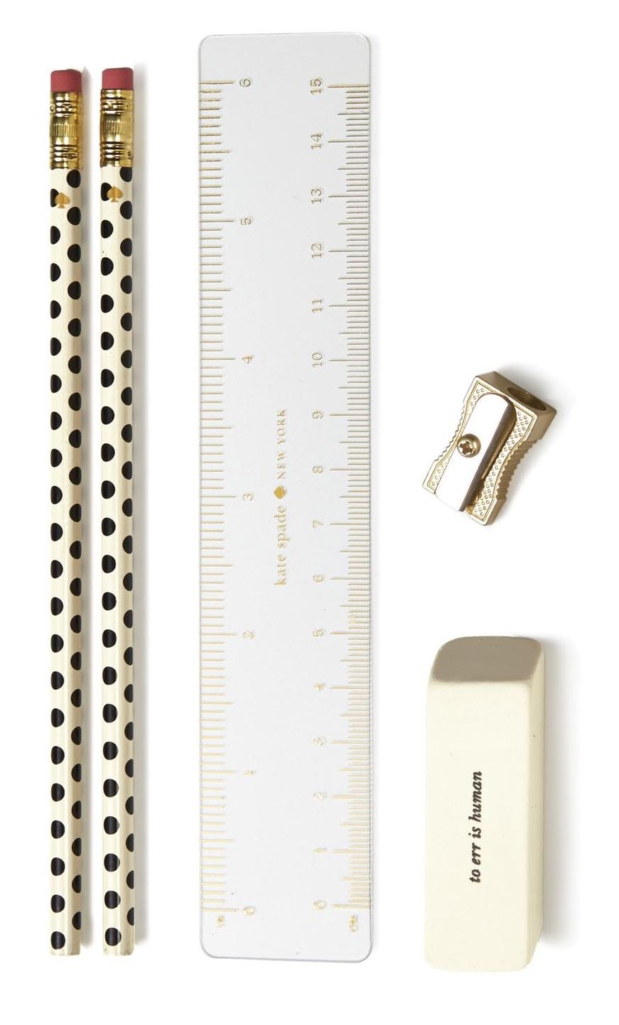Kate Spade New York Gold Dots Pencil Pouch Set