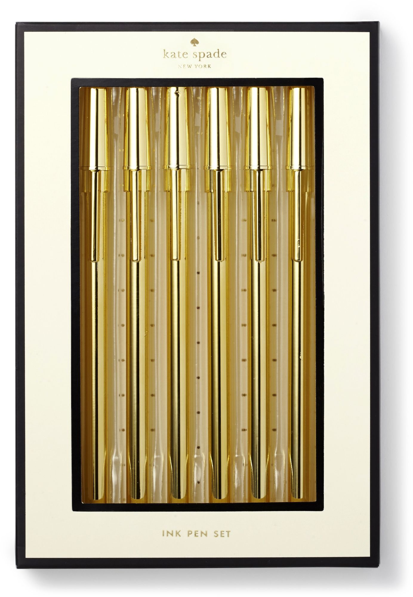 Kate Spade Strike Gold Pen Set S/6